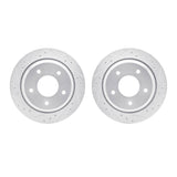 R1 Concepts 94-96 Chevrolet Impala Rear Drilled & Slotted Silver Brake Rotor Set by R1 Concepts RNC-WGPN1-47057