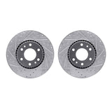 R1 Concepts 02-09 Buick Rainier Front Drilled & Slotted Silver Brake Rotor Set by R1 Concepts RNC-WGPN1-48003