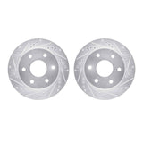 R1 Concepts 99-08 Cadillac Escalade Front Drilled & Slotted Silver Brake Rotor Set