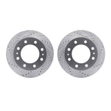 R1 Concepts 01-25 Chevrolet Avalanche 2500 Front Drilled & Slotted Silver Brake Rotor Set by R1 Concepts RNC-WGPN1-48012
