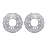 R1 Concepts 11-25 Chevrolet Silverado 3500 HD Front Drilled & Slotted Silver Brake Rotor Set by R1 Concepts RNC-WGPN1-48047