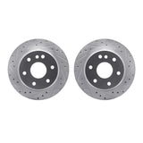 R1 Concepts 00-14 Cadillac Escalade Rear Drilled & Slotted Silver Brake Rotor Set by R1 Concepts RNC-WGPN1-48055