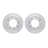 R1 Concepts 99-20 Chevrolet Avalanche 2500 Rear Drilled & Slotted Silver Brake Rotor Set by R1 Concepts RNC-WGPN1-48059