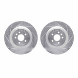 R1 Concepts 13-19 Ford Flex Front Drilled & Slotted Silver Brake Rotor Set by R1 Concepts RNC-WGPN1-54080