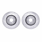 R1 Concepts 14-19 Ford Focus Front Drilled & Slotted Silver Brake Rotor Set by R1 Concepts RNC-WGPN1-54138