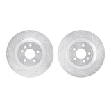 R1 Concepts 11-14 Ford Mustang Front Drilled & Slotted Silver Brake Rotor Set by R1 Concepts RNC-WGPN1-54157