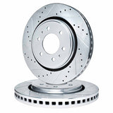 R1 Concepts 19-25 Ford Ranger Front Drilled & Slotted Silver Brake Rotor Set by R1 Concepts RNC-WGPN1-54169