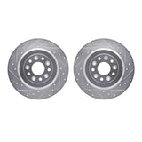R1 Concepts 05-19 Ford Taurus X Rear Drilled & Slotted Silver Brake Rotor Set by R1 Concepts RNC-WGPN1-54198