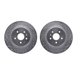 R1 Concepts 13-20 Ford Escape Rear Drilled & Slotted Silver Brake Rotor Set by R1 Concepts RNC-WGPN1-54200