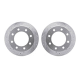 R1 Concepts 99-05 Ford ExcursIon Rear Drilled & Slotted Silver Brake Rotor Set by R1 Concepts RNC-WGPN1-54203