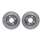 R1 Concepts 01-19 Ford Fiesta Rear Drilled & Slotted Silver Brake Rotor Set by R1 Concepts RNC-WGPN1-54227