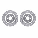 R1 Concepts 16-25 Ford Focus Rear Drilled & Slotted Silver Brake Rotor Set by R1 Concepts RNC-WGPN1-54230