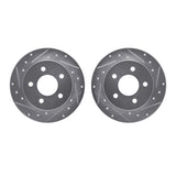 R1 Concepts 94-04 Ford Mustang Rear Drilled & Slotted Silver Brake Rotor Set by R1 Concepts RNC-WGPN1-54238