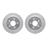 R1 Concepts 91-95 Ford Crown Victoria Rear Drilled & Slotted Silver Brake Rotor Set by R1 Concepts RNC-WGPN1-56014