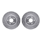 R1 Concepts 05-12 Acura RL Front Drilled & Slotted Silver Brake Rotor Set by R1 Concepts RNC-WGPN1-58012