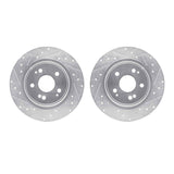 R1 Concepts 17-20 Acura MDX Rear Drilled & Slotted Silver Brake Rotor Set by R1 Concepts RNC-WGPN1-58020