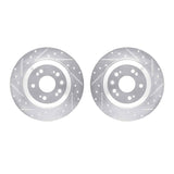 R1 Concepts 09-14 Acura TL Rear Drilled & Slotted Silver Brake Rotor Set by R1 Concepts RNC-WGPN1-58032