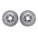 R1 Concepts 02-15 Acura RSX Front Drilled & Slotted Silver Brake Rotor Set by R1 Concepts RNC-WGPN1-59005