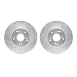 R1 Concepts 03-17 Acura ILX Front Drilled & Slotted Silver Brake Rotor Set by R1 Concepts RNC-WGPN1-59008