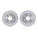 R1 Concepts 97-15 Acura CSX Rear Drilled & Slotted Silver Brake Rotor Set by R1 Concepts RNC-WGPN1-59044