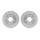 R1 Concepts 88-01 Acura Integra Rear Drilled & Slotted Silver Brake Rotor Set by R1 Concepts RNC-WGPN1-59047