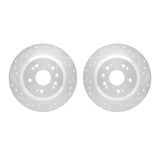 R1 Concepts 10-15 Honda Crosstour Rear Drilled & Slotted Silver Brake Rotor Set by R1 Concepts RNC-WGPN1-59056