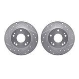 R1 Concepts 16-25 Honda Insight Rear Drilled & Slotted Silver Brake Rotor Set by R1 Concepts RNC-WGPN1-59058
