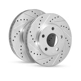 R1 Concepts 05-16 Smart Fortwo Front Drilled & Slotted Silver Brake Rotor Set by R1 Concepts RNC-WGPN1-63079