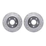 R1 Concepts 87-15 Chrysler Crossfire Rear Drilled & Slotted Silver Brake Rotor Set by R1 Concepts RNC-WGPN1-63080
