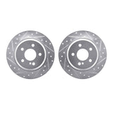 R1 Concepts 03-16 Mercedes-Benz E250 Rear Drilled & Slotted Silver Brake Rotor Set by R1 Concepts RNC-WGPN1-63118