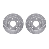 R1 Concepts 94-96 Nissan 240SX Front Drilled & Slotted Silver Brake Rotor Set by R1 Concepts RNC-WGPN1-67024