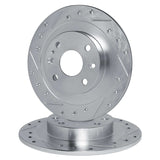 R1 Concepts 70-73 Nissan 240Z Front Drilled & Slotted Silver Brake Rotor Set by R1 Concepts RNC-WGPN1-67026