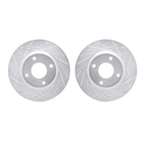 R1 Concepts 07-14 Nissan Cube Front Drilled & Slotted Silver Brake Rotor Set by R1 Concepts RNC-WGPN1-67047