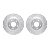 R1 Concepts 11-19 Nissan Sentra Front Drilled & Slotted Silver Brake Rotor Set by R1 Concepts RNC-WGPN1-67052