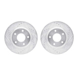 R1 Concepts 13-19 Nissan Sentra Front Drilled & Slotted Silver Brake Rotor Set by R1 Concepts RNC-WGPN1-67071