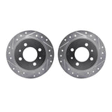 R1 Concepts 91-06 Nissan Lucino Rear Drilled & Slotted Silver Brake Rotor Set by R1 Concepts RNC-WGPN1-67087