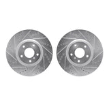 R1 Concepts 07-15 Infiniti G37 Front Drilled & Slotted Silver Brake Rotor Set by R1 Concepts RNC-WGPN1-68004