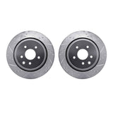 R1 Concepts 07-15 Infiniti G35 Rear Drilled & Slotted Silver Brake Rotor Set by R1 Concepts RNC-WGPN1-68012