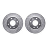 R1 Concepts 88-07 Dodge Colt Front Drilled & Slotted Silver Brake Rotor Set