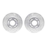 R1 Concepts 91-04 Dodge Stealth Front Drilled & Slotted Silver Brake Rotor Set