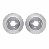 R1 Concepts 08-15 Mitsubishi Lancer Rear Drilled & Slotted Silver Brake Rotor Set by R1 Concepts RNC-WGPN1-72063