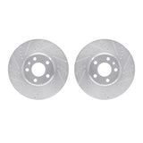 R1 Concepts 08-25 Audi A4 Front Drilled & Slotted Silver Brake Rotor Set by R1 Concepts RNC-WGPN1-73013