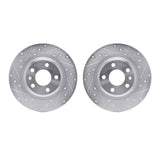 R1 Concepts 08-25 Audi A5 Rear Drilled & Slotted Silver Brake Rotor Set by R1 Concepts RNC-WGPN1-73050