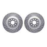 R1 Concepts 06-13 Audi S3 Front Drilled & Slotted Silver Brake Rotor Set by R1 Concepts RNC-WGPN1-74009