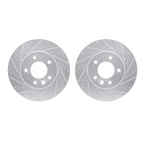 R1 Concepts 03-18 Porsche Cayenne Front Drilled & Slotted Silver Brake Rotor Set by R1 Concepts RNC-WGPN1-74014