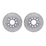 R1 Concepts 05-25 Audi A3 Quattro Rear Drilled & Slotted Silver Brake Rotor Set by R1 Concepts RNC-WGPN1-74039