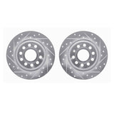 R1 Concepts 05-18 Audi A3 Quattro Rear Drilled & Slotted Silver Brake Rotor Set by R1 Concepts RNC-WGPN1-74040