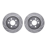 R1 Concepts 00-06 Audi TT Quattro Rear Drilled & Slotted Silver Brake Rotor Set by R1 Concepts RNC-WGPN1-74047