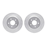 R1 Concepts 07-23 Lexus LS460 Front Drilled & Slotted Silver Brake Rotor Set by R1 Concepts RNC-WGPN1-75016