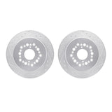 R1 Concepts 92-00 Lexus SC300 Rear Drilled & Slotted Silver Brake Rotor Set by R1 Concepts RNC-WGPN1-75024